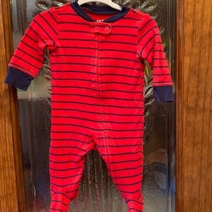 Carter’s onesie, 3 months, red & navy blue